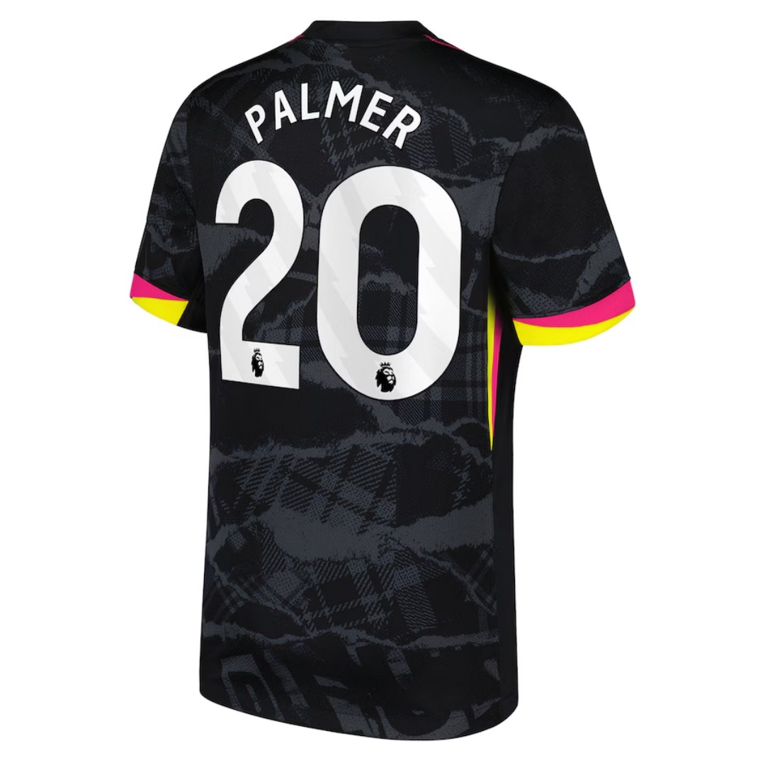 2425 Chelsea Black Football Shirt PALMER 20 - Official Replica 7579