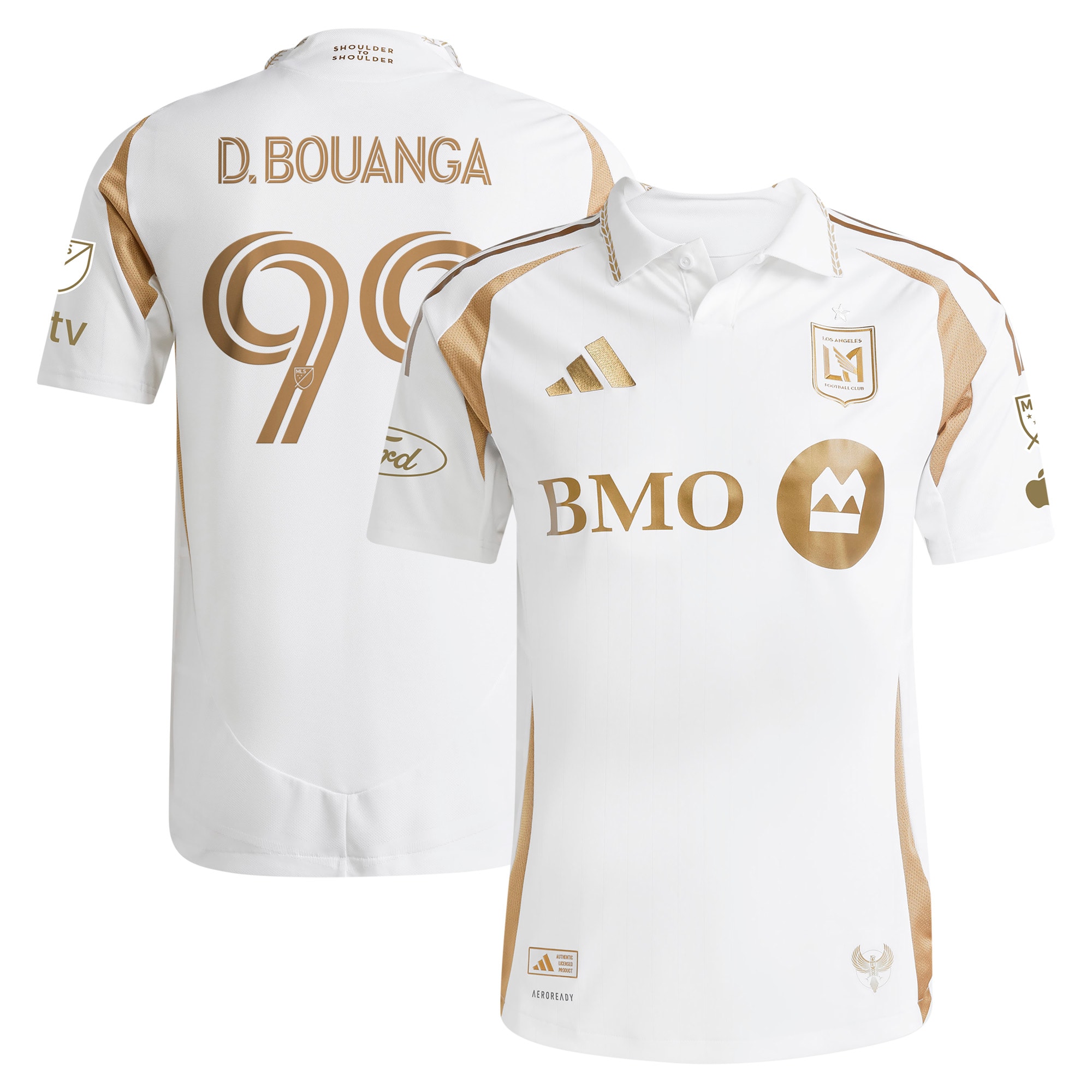 [SJH] Youth Denis Bouanga LAFC 2025 Secondary Authentic Player Jersey - White