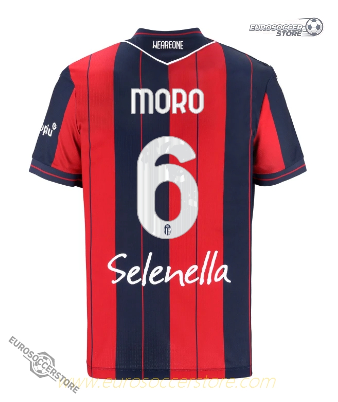 Bologna's 25-26 Home Jersey Featuring MORO 6