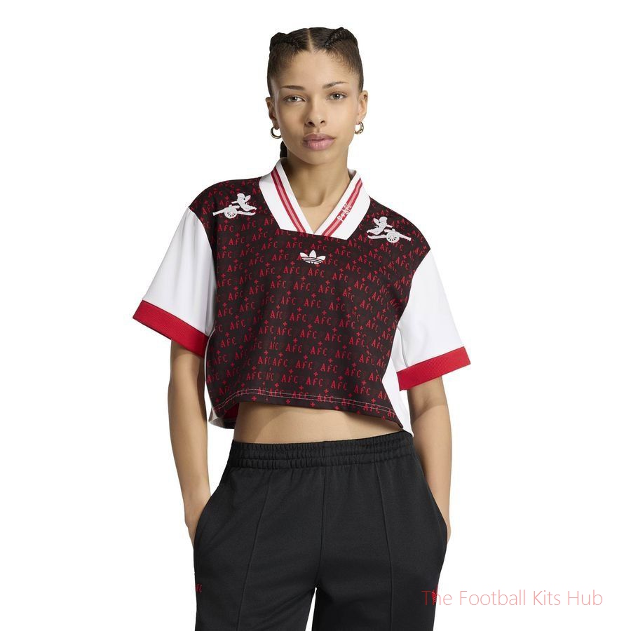 Arsenal X P+F T-Shirt Lifestyler - Black/White/Red Women