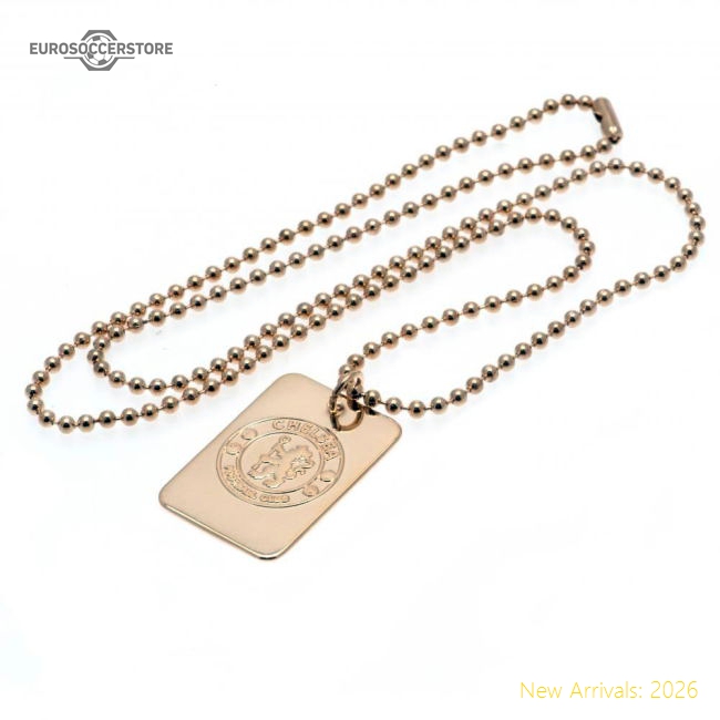 Chelsea Fc Gold Plated Dog Tag & Chain Supporter Version