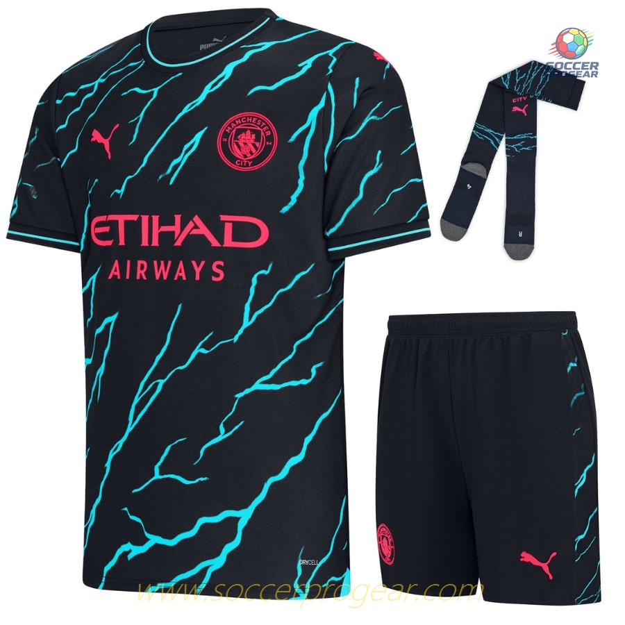 Manchester City Third Child Kit Shirt 2023 2024
