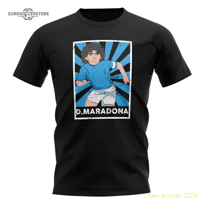 Excellent Diego Maradona Napoli Fc Legend Series Casual Tee (black)