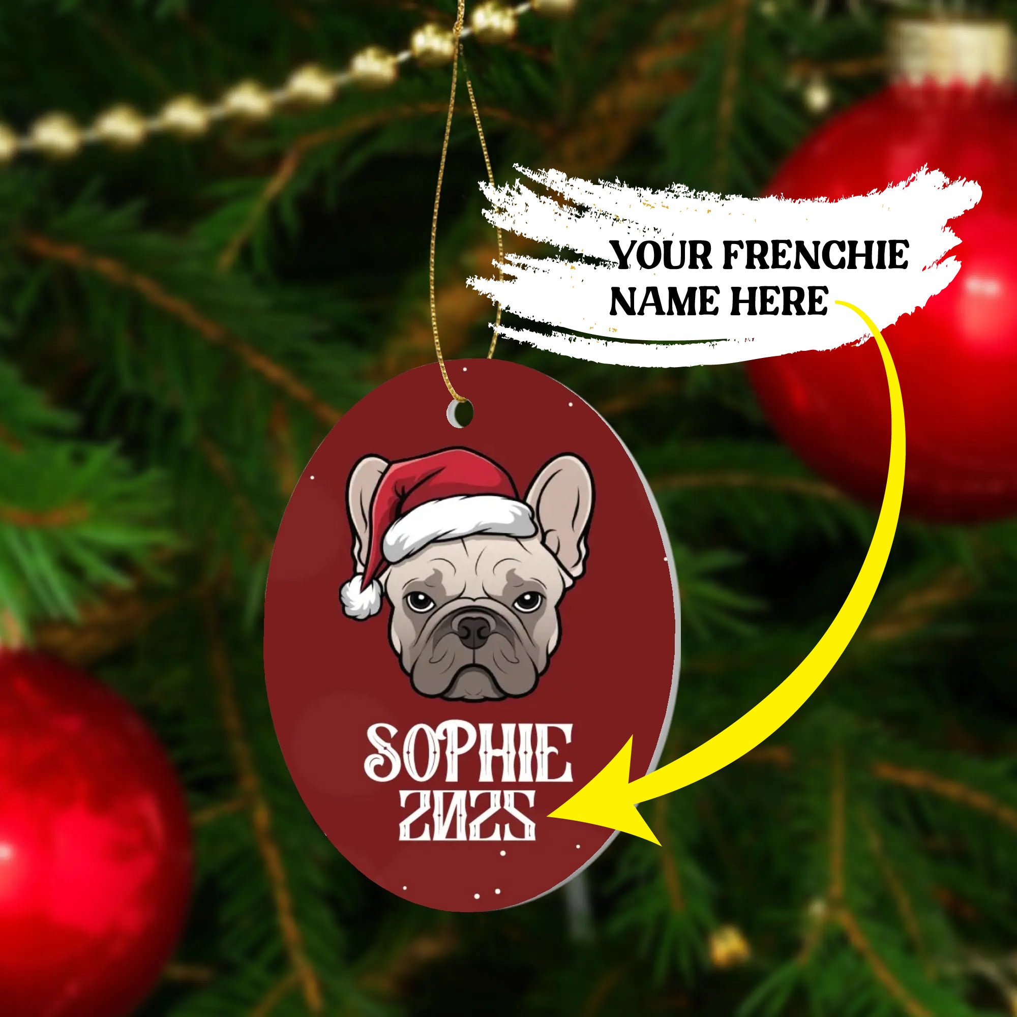 French Bulldog Lover Personalized Ornaments For Frenchie Lovers With