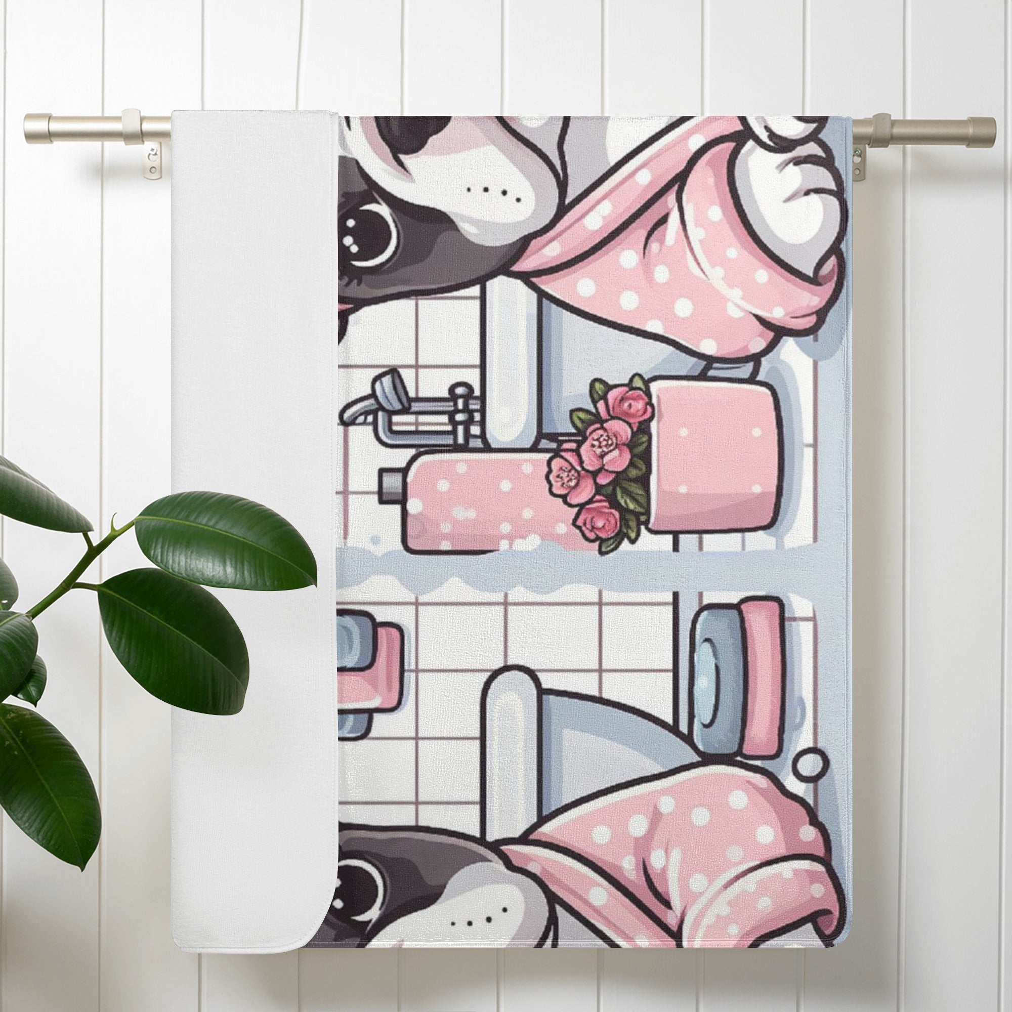 French Bulldog Princess Bath Towel Practical Pet Supply