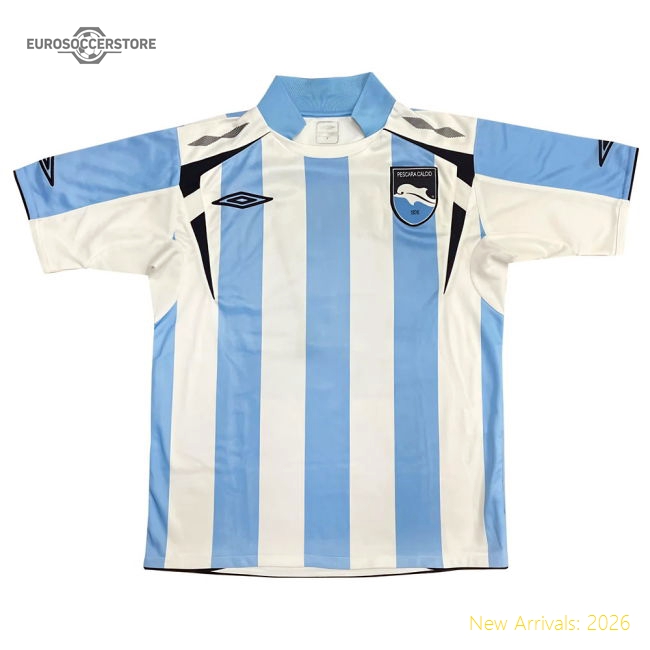 Genuine Match-Day Pescara 2008-09 Home Shirt (#7) ((Good) S)