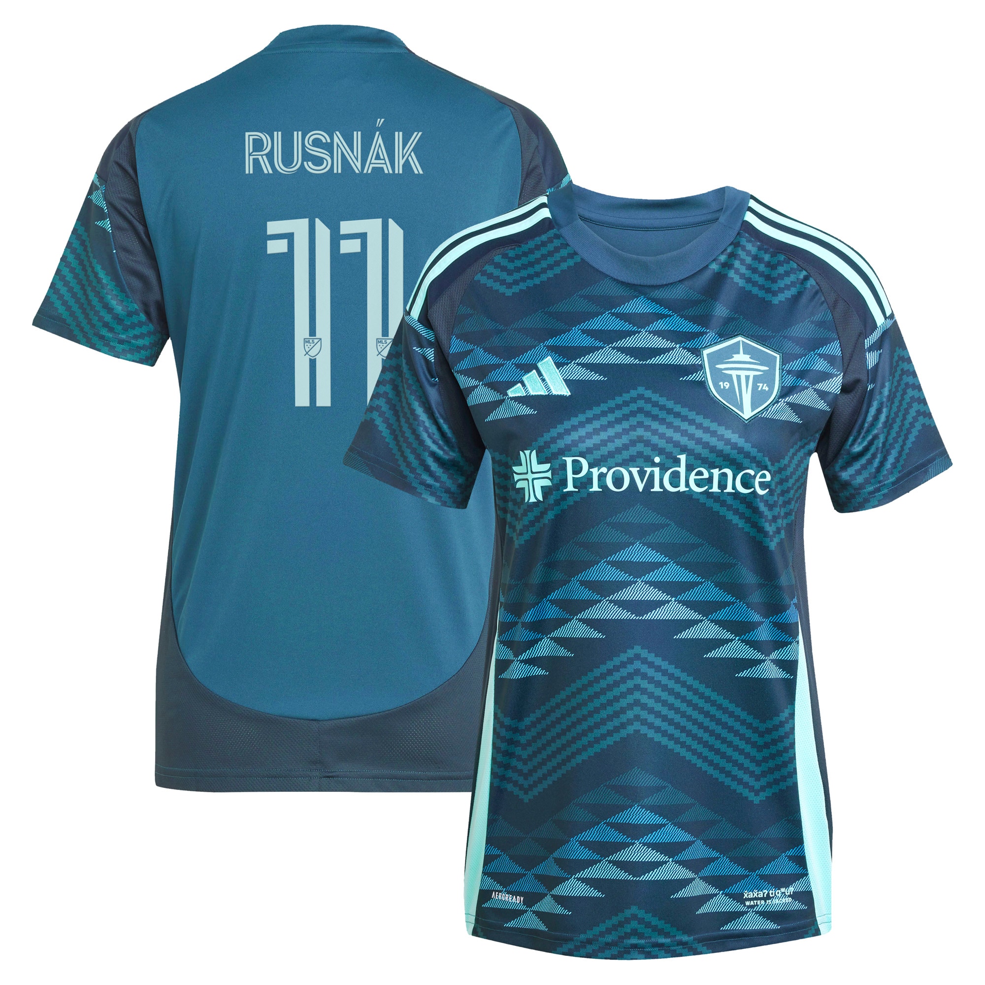 [SJH] Youth Albert Rusnak Seattle Sounders FC Women's 2025 The Salish Sea Kit Replica Player Jersey - Blue