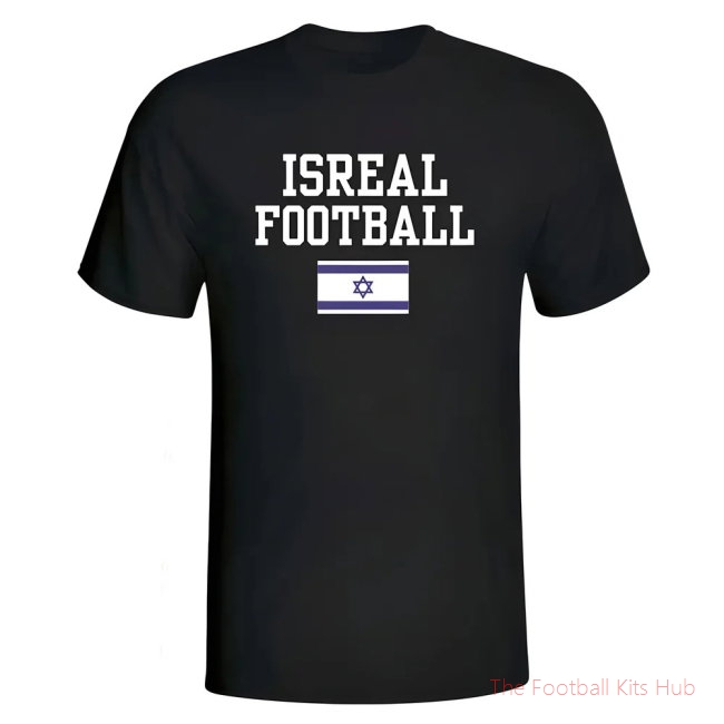 Men Isreal Football T-Shirt - Black