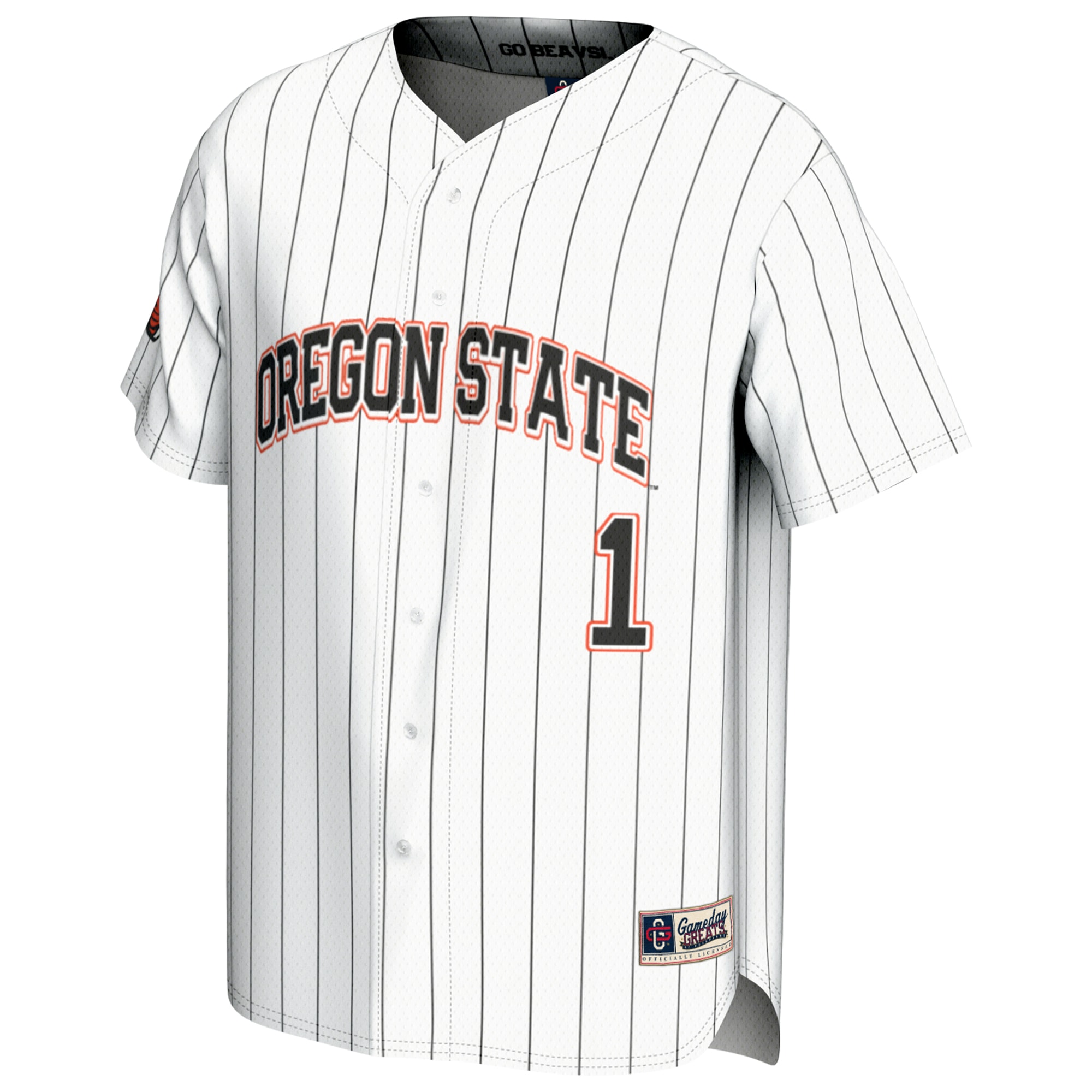 [DDG] Oregon State Beavers GameDay Greats Lightweight Baseball Fashion Jersey - White