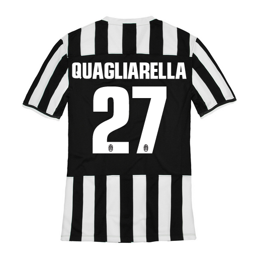 13-14 Juventus 27 Quagliarella Home Jersey Shirt - Official Replica