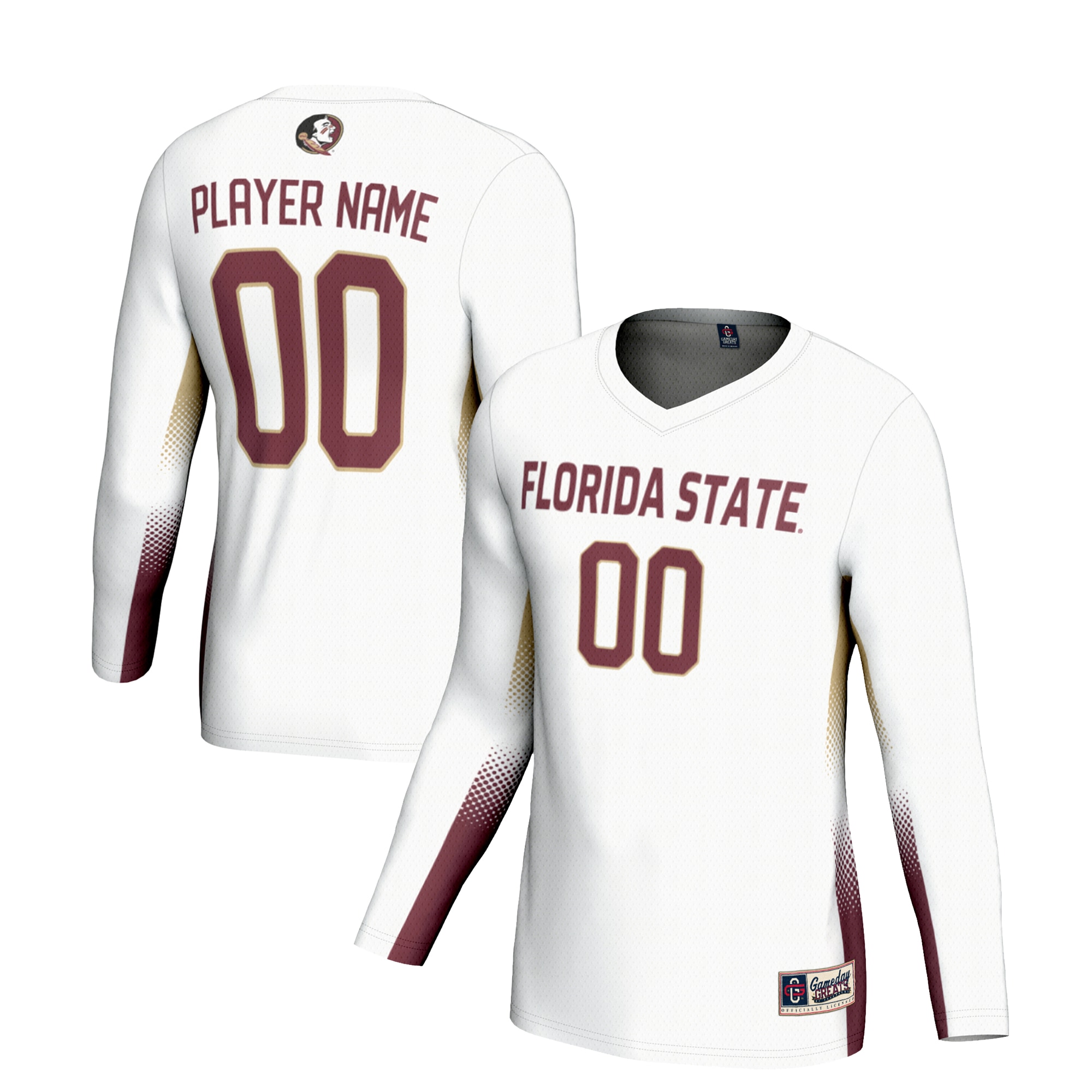 [NJP] Florida State Seminoles GameDay Greats Youth NIL Lightweight Volleyball Jersey - White