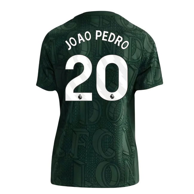 2025-2026 Chelsea Pre Match Shirt (Green) - Kids (Joao Pedro 20) - ...