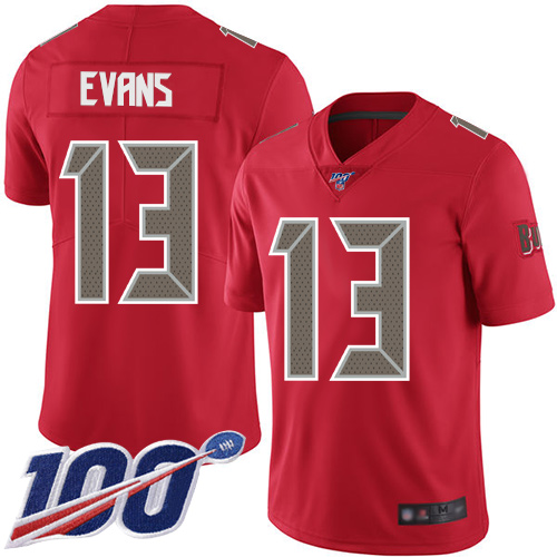 Authentic NFL Tampa Bay Buccaneers #13 Mike Evans Red Limited Jersey