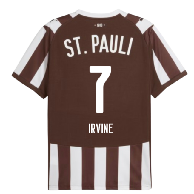 St Pauli 2025-2026 Home Football Jersey (Irvine 7) | Match Day