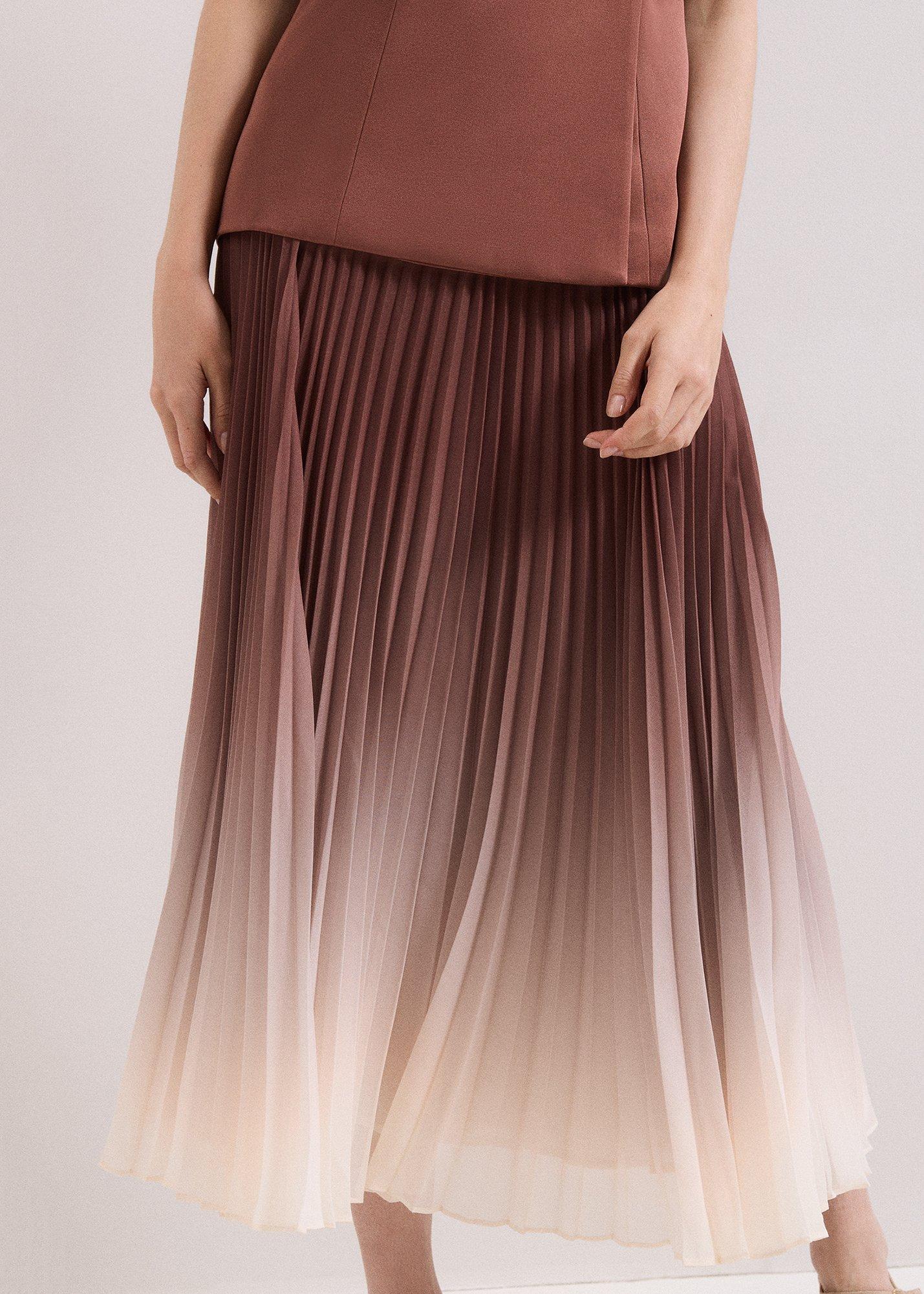 Solana Brown Ombre Tux Midaxi Dress