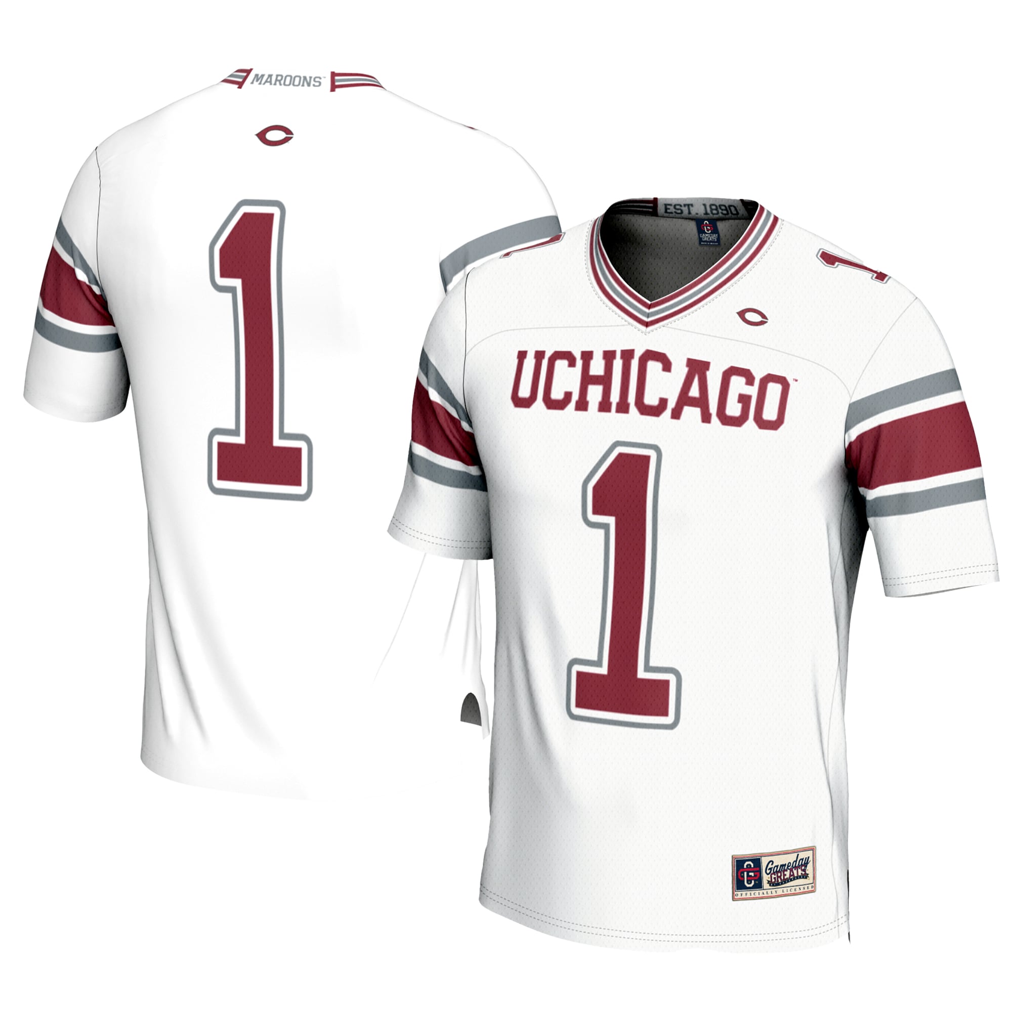 #1 UChicago Maroons GameDay Greats Youth 2026/2027 Football Jersey - White