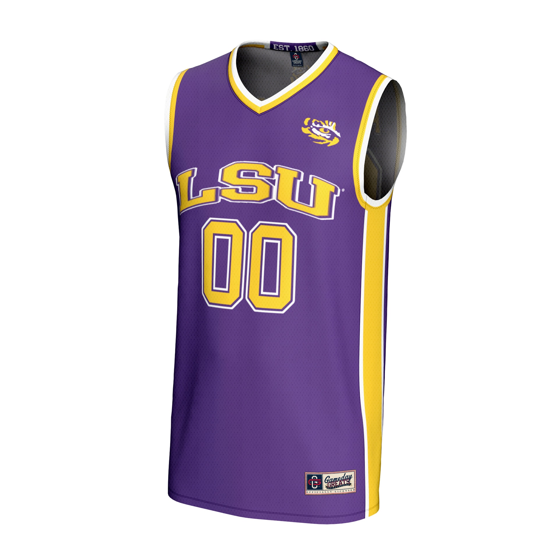 [DDG] LSU Tigers GameDay Greats Youth NIL Pick-A-Player Lightweight Collegiate Men's Basketball Fashion Jersey - Purple