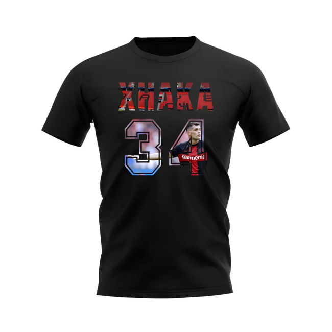 Granit Xhaka Name And Number Bayer Leverkusen football T-Shirt (Unisex