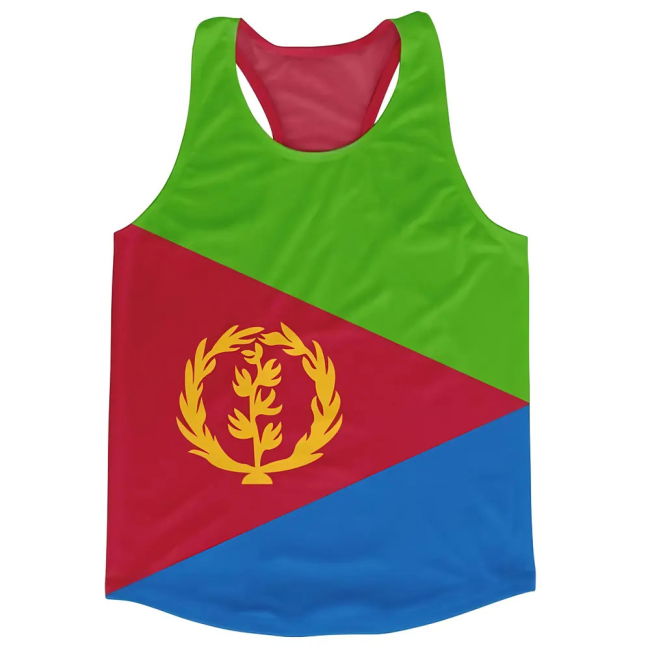 Limited-Edition Eritrea Flag Running Vest Premium-Quality