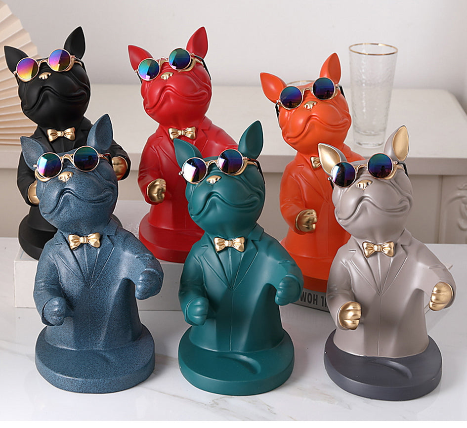 French Bulldog French Bulldog Figurine Wine Rack Sculpture Durable Dog Item