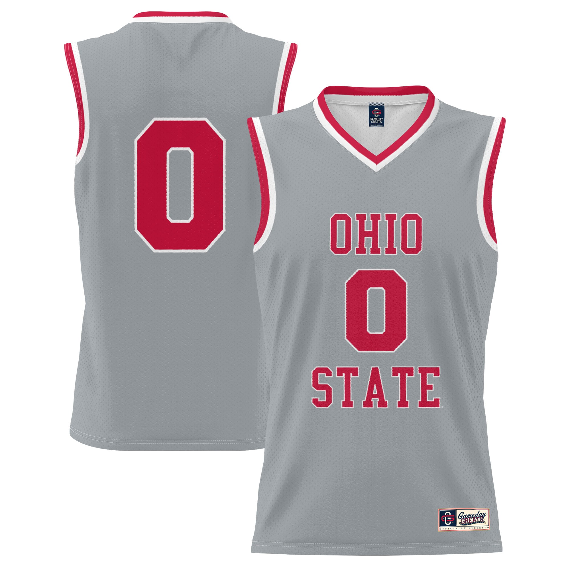 #0 Ohio State Buckeyes GameDay Greats Unisex Lightweight Men's Basketball Fashion Jersey - Gray