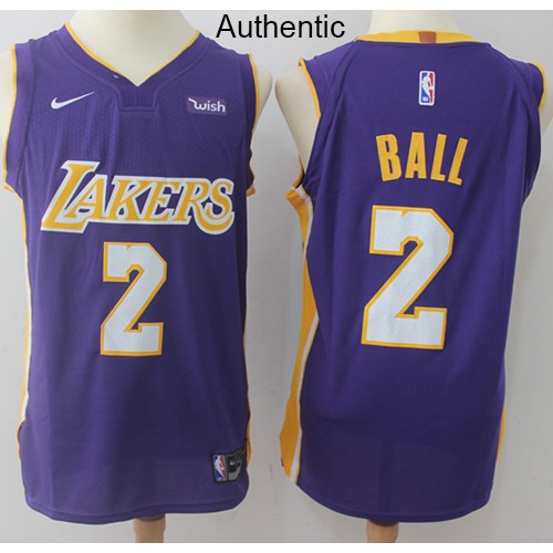 Purple Nike Angeles Lakers #2 Lakers Jersey - Polyester Game Day Wear