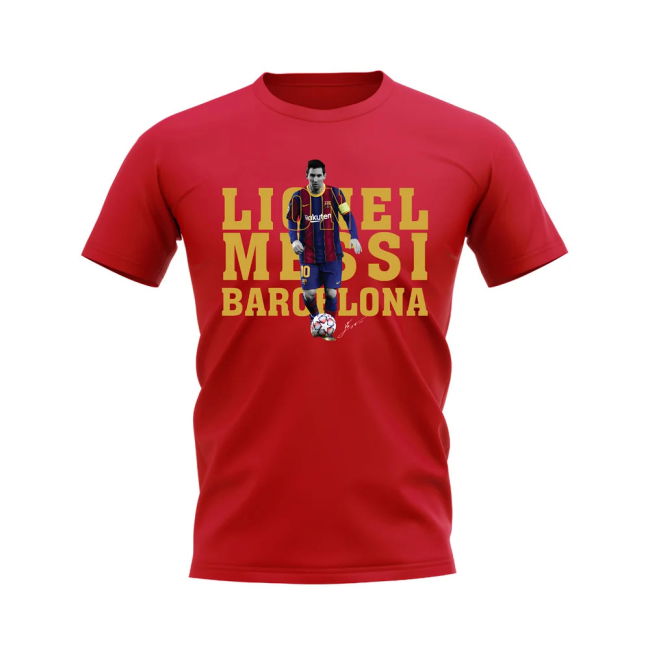 Lionel Messi Barcelona Player official style T-Shirt (Men