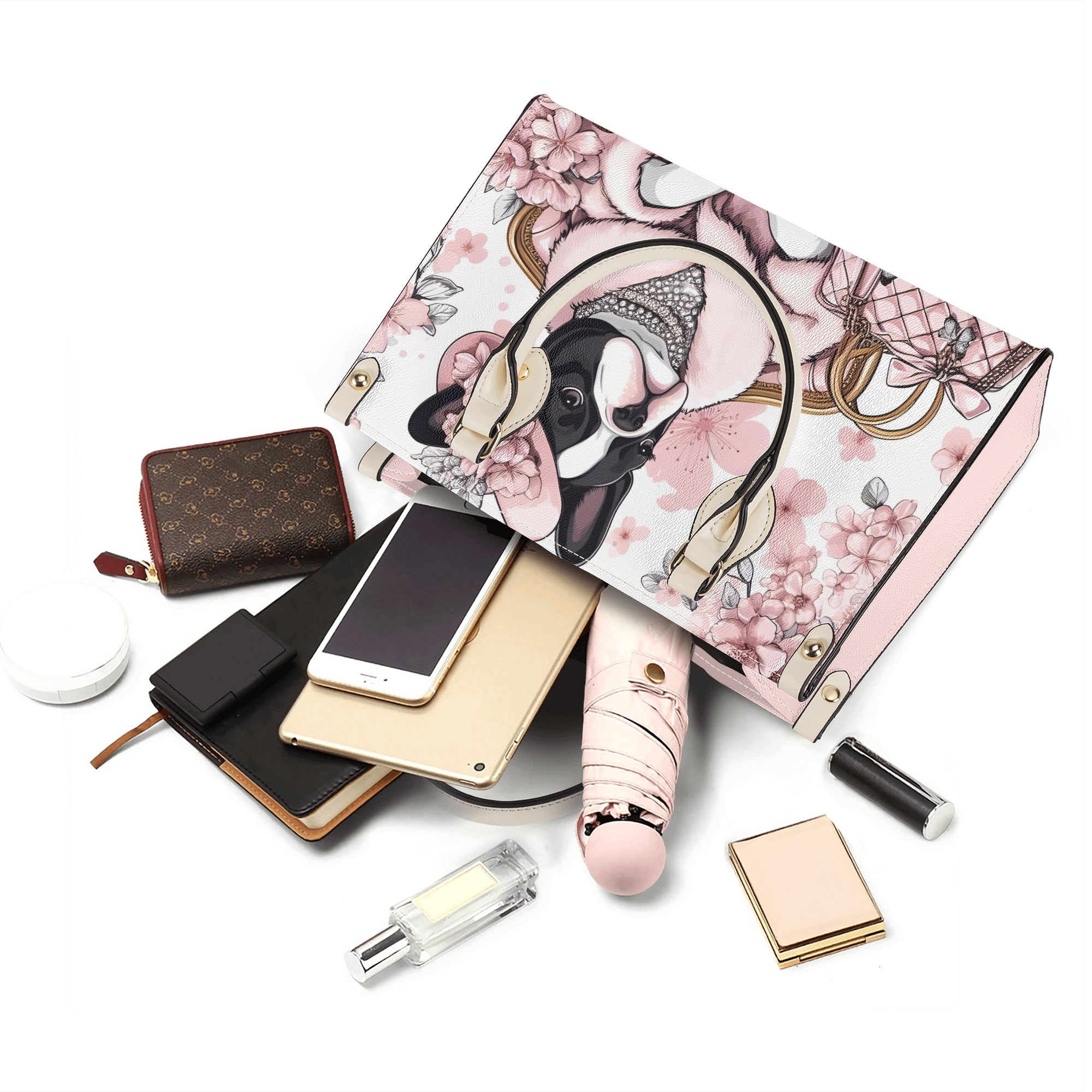 Breed-specific Safe Gracie - Frenchie Luxury Women Handbag Pet Gear