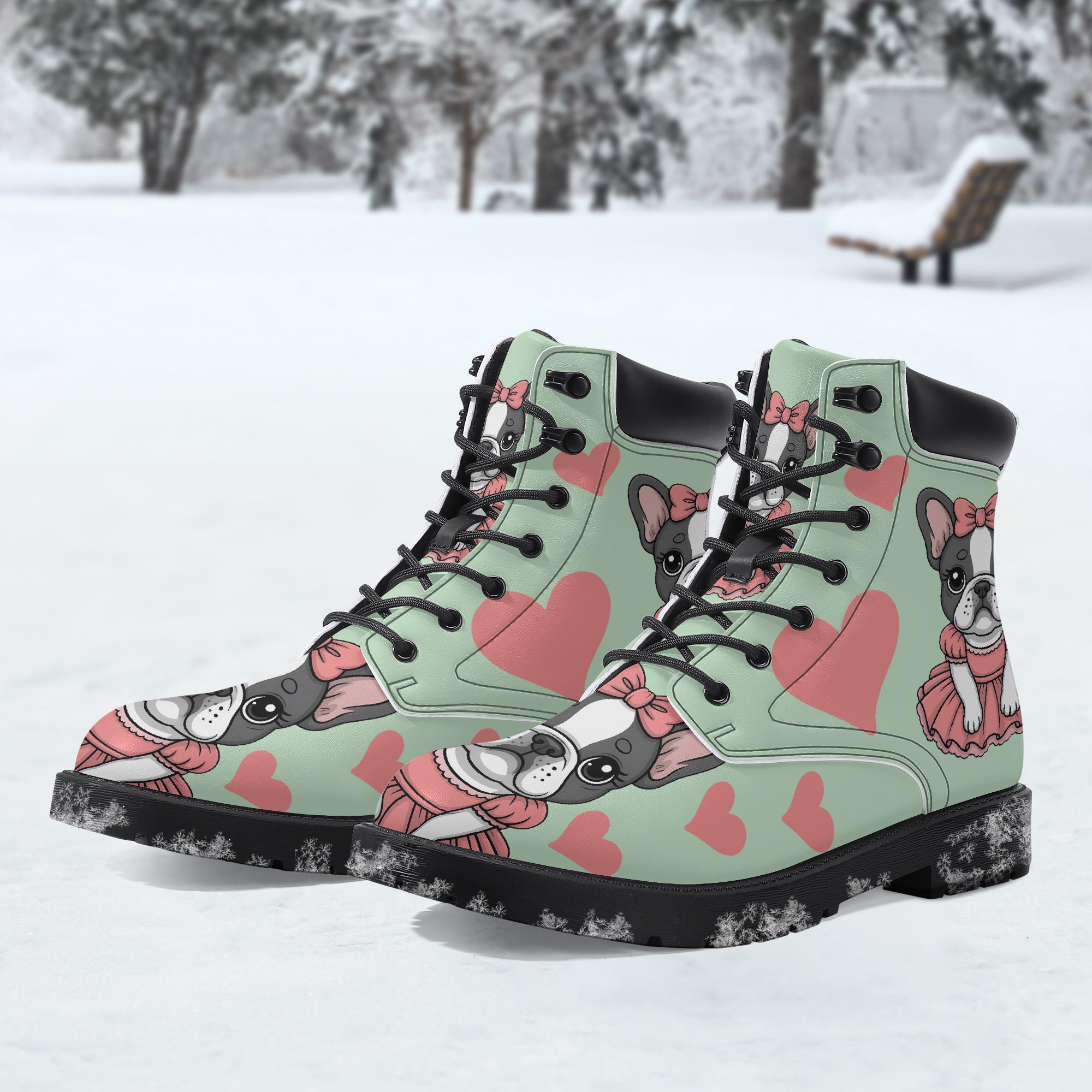 Stormi - Bulldog Inspired Casual Leather Boot Indoor Comfort