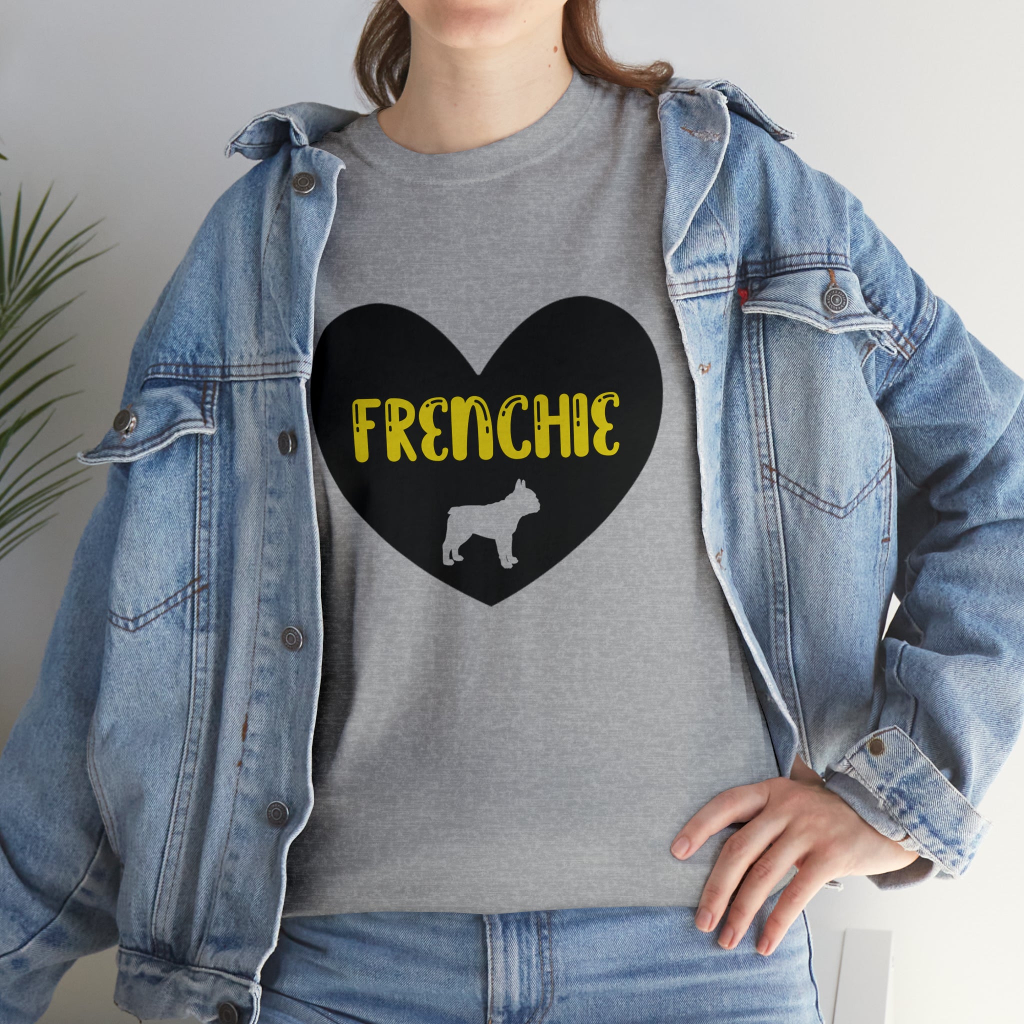 Frenchie Love - Comfy Unisex Cotton T-shirt For Frenchie Fans