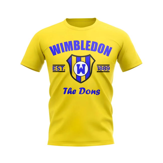 Wimbledon Established Football T-Shirt (Yellow) | Sale Price