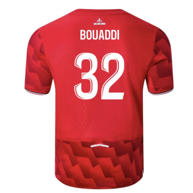 Authentic Popular 2025-2026 Lille Home Shirt (Bouaddi 32)