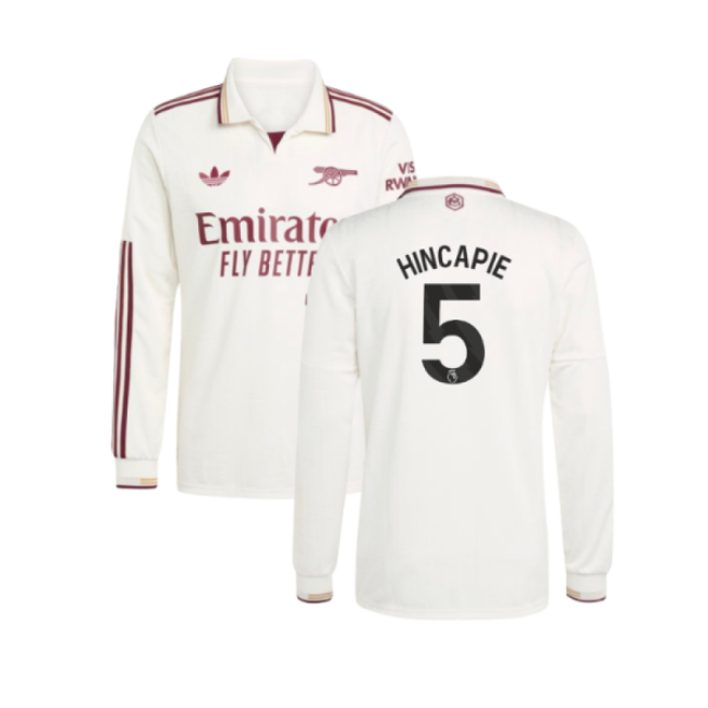 Arsenal Arsenal Authentic Long Sleeve Third Shirt Hincapie #5 Offi...