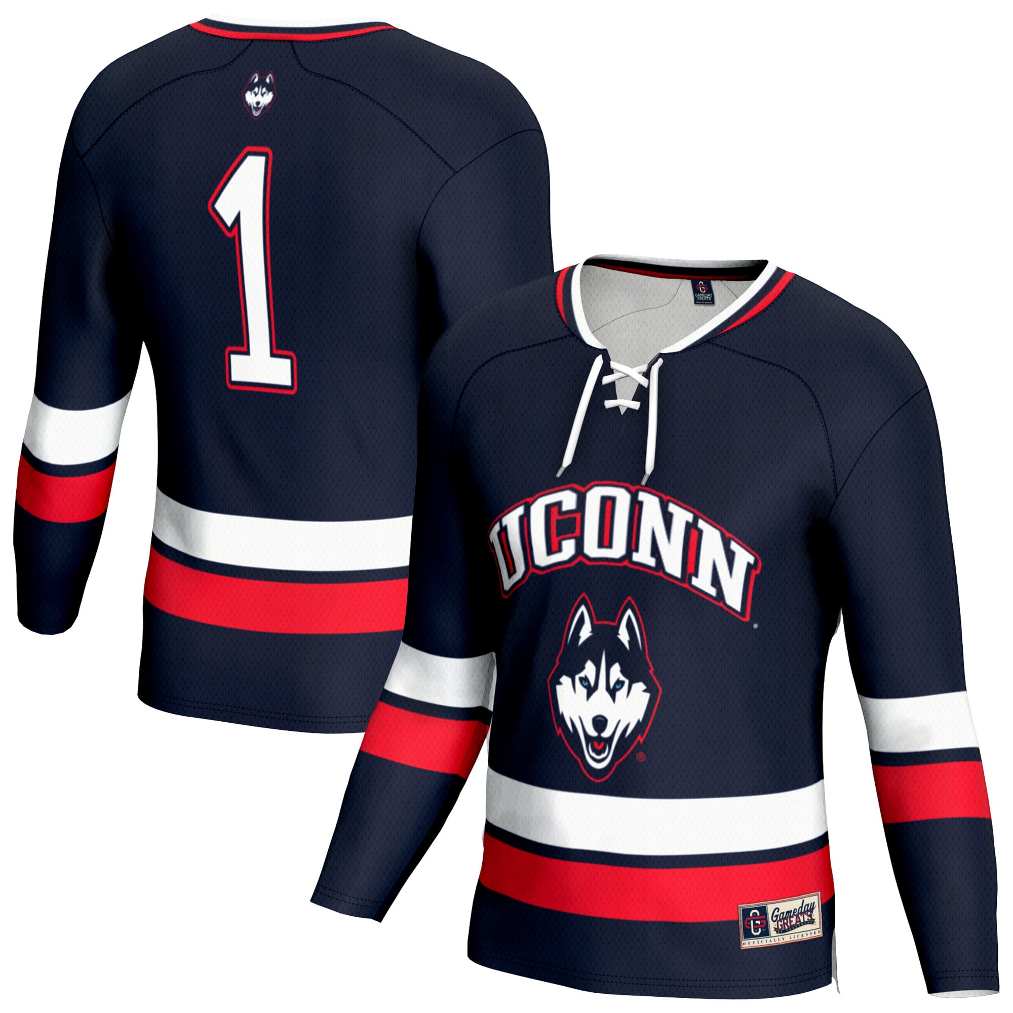 UConn Huskies GameDay Greats Youth Lightweight Men's Hockey Team Fashion Jersey - Navy