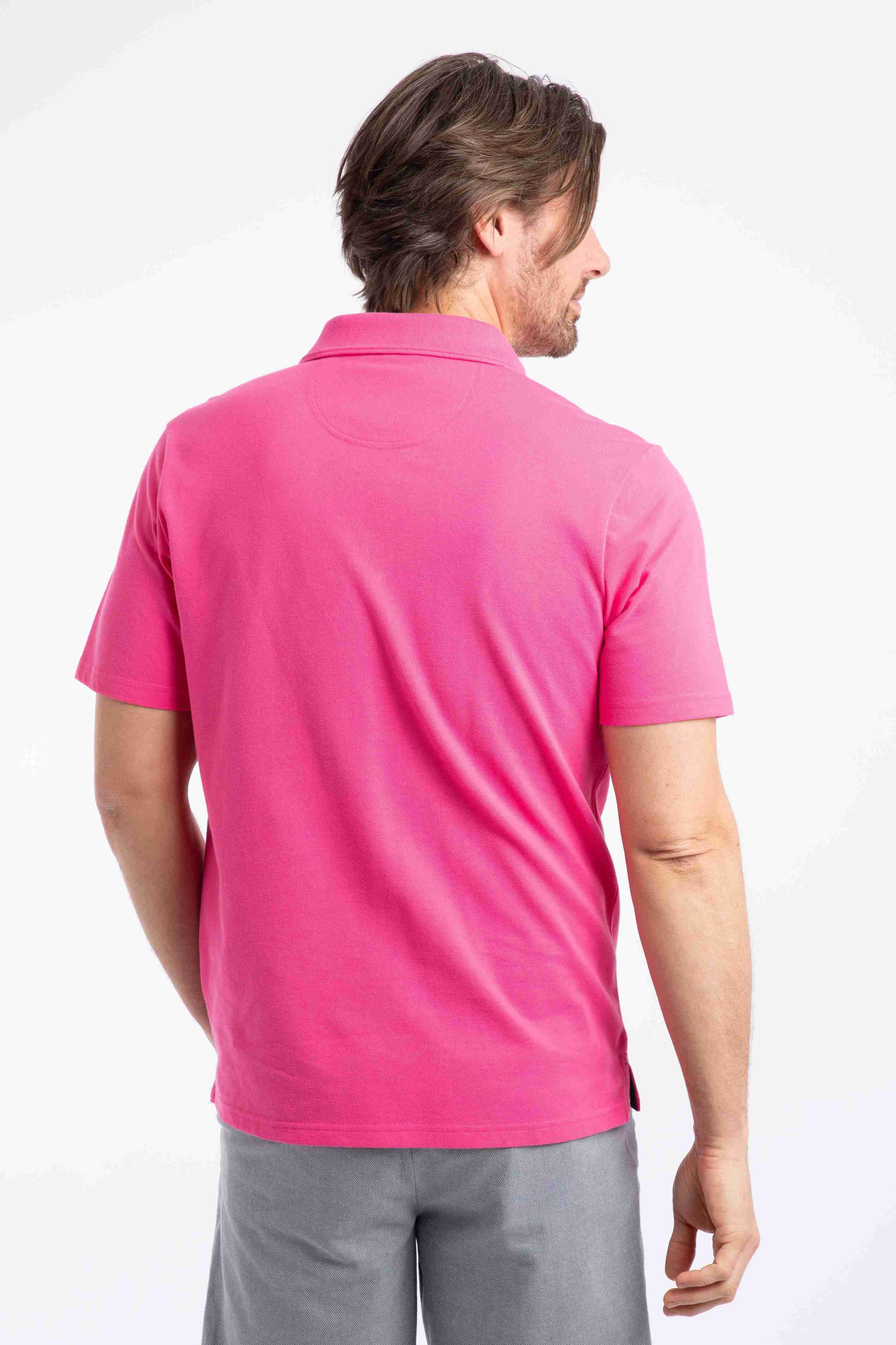 Miles Pique Polo Shirt Peony