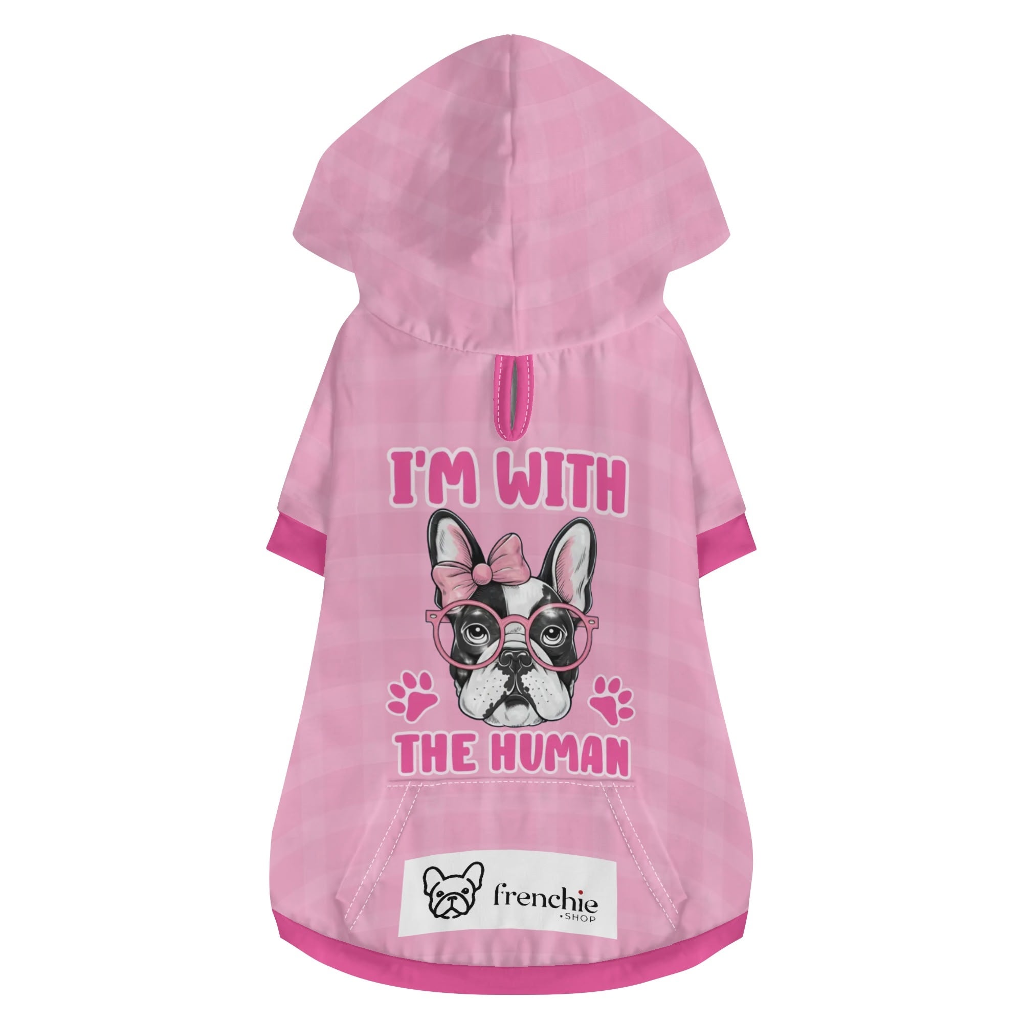 I'm with the Human - Hoodies for French Bulldog | Frenchie Shop Original