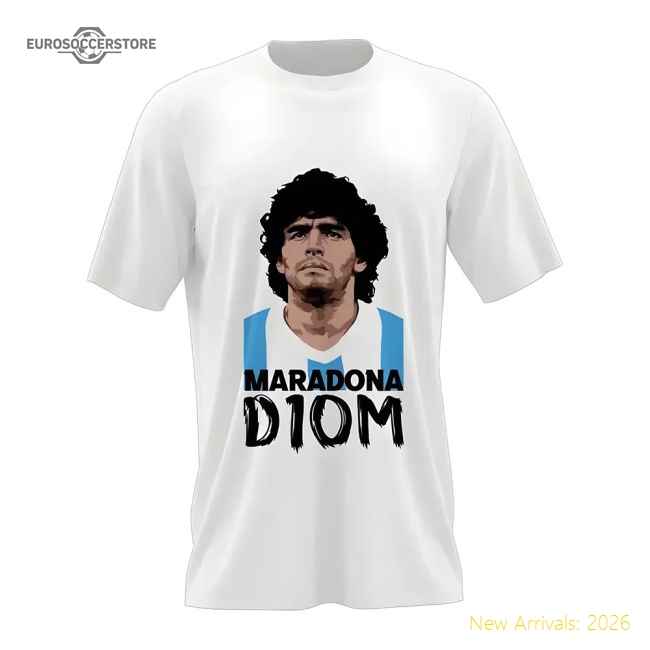 Diego Maradona D10m T-shirt (white) - Unbeatable Value - Premium Collection
