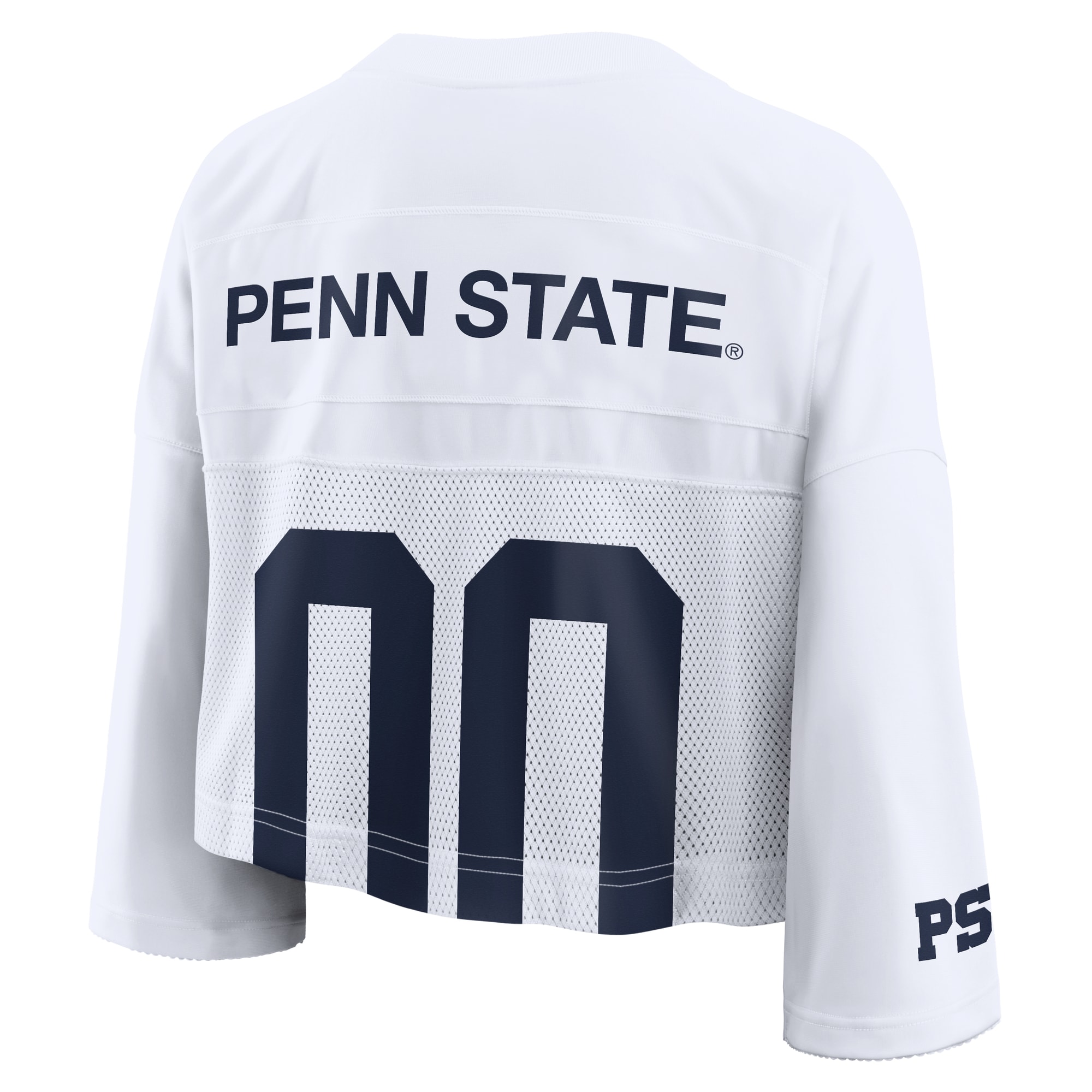 [NJP] Penn State Nittany Lions Women's Cropped Mesh Dri-FIT Fashion Jersey - White