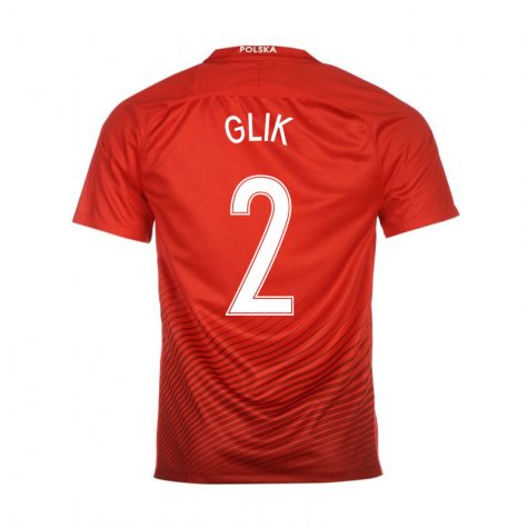 Licensed Authentic Poland Away 2016 Glik 2 Soccer Jersey Shirt