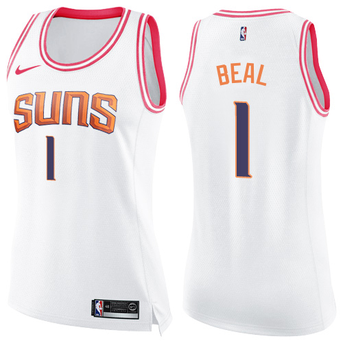Suns #3 Bradley Beal Premium 2024 Icon NBA Jersey - White Swingman