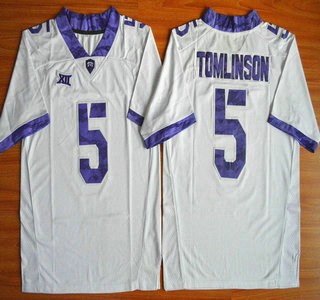 Men's None White 2015 team authorized College Football #5 premium