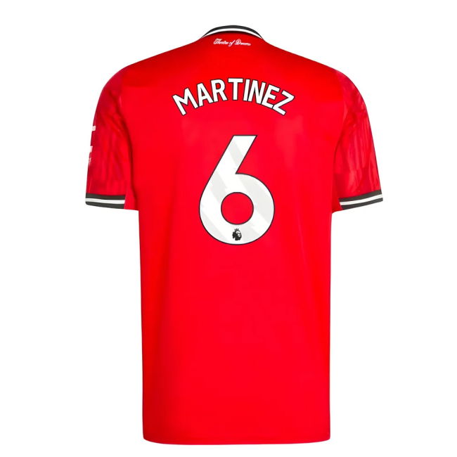 Martinez 6 Elite Style Man Utd Home Player Jersey 2025-2026
