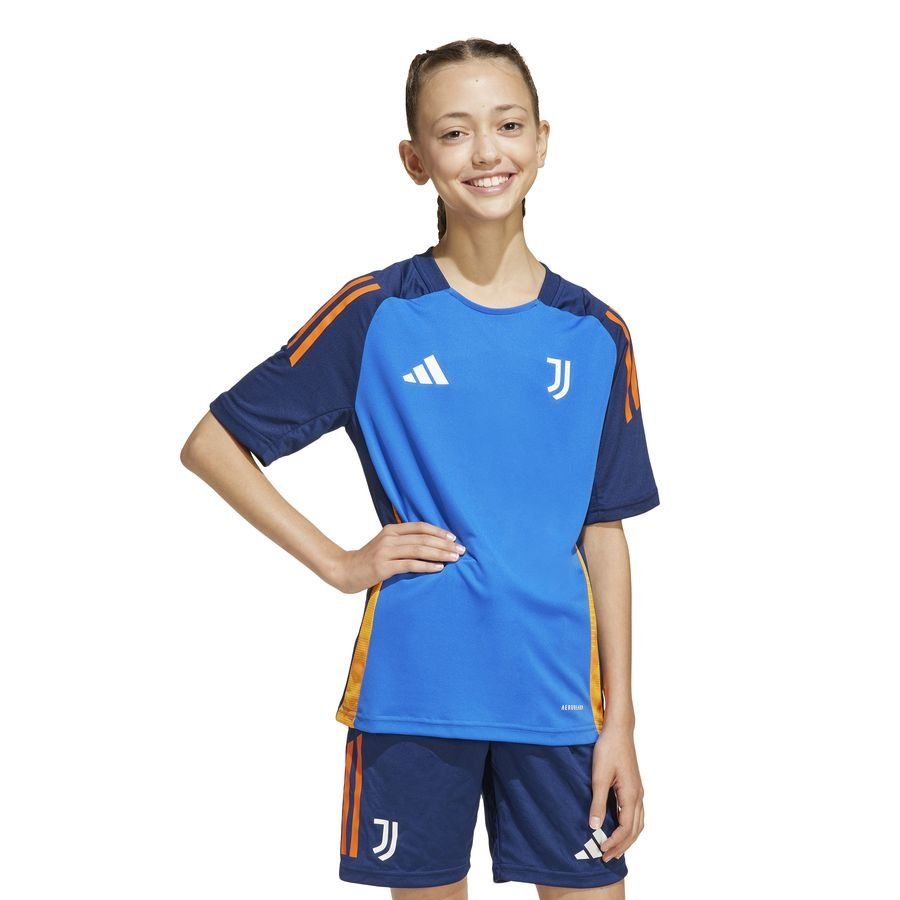 Juventus Training T Shirt Tiro 24 Blue Kids In Multiple Adult Sizes