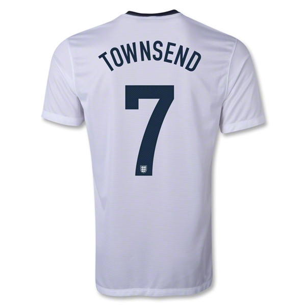 2013 England 7 TOWNSEND Home White Jersey Shirt - Official Replica