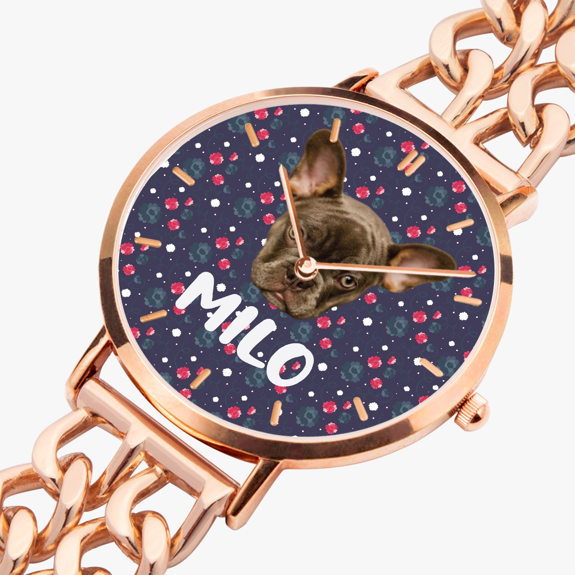 Personalized Chic Hollow Strap Watch For Frenchie Lovers Paw Protection
