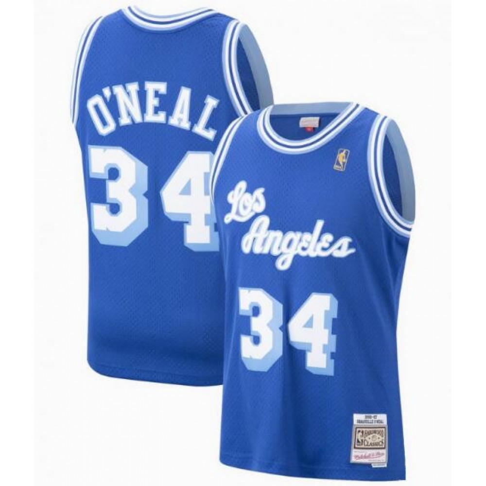 High-Quality Jersey Los Angeles Lakers 34 Blue - - NBA Collection