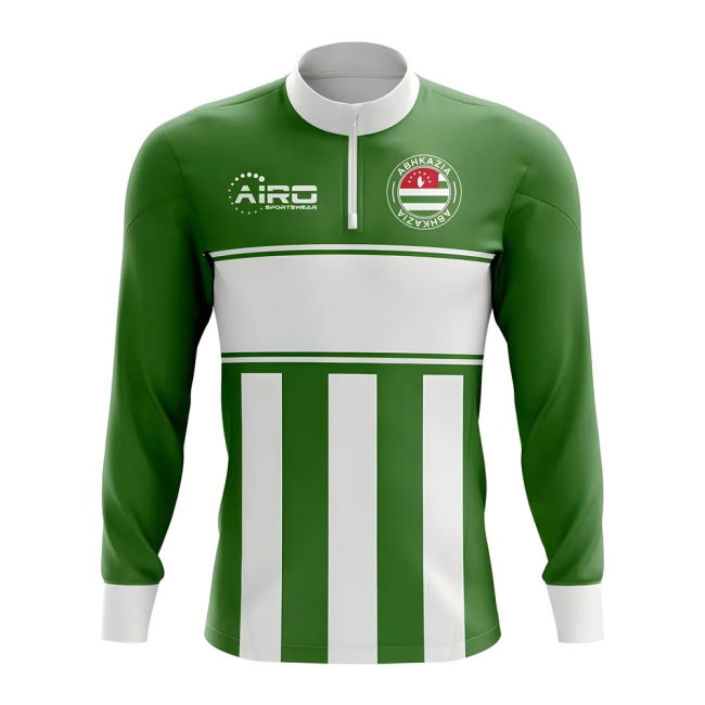 Soccer Abkazia Concept Football Half Zip Midlayer Top (Green-White)