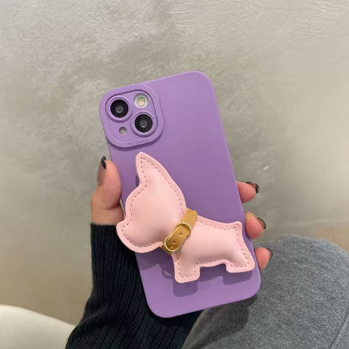 Cozy Pawver French Bulldog Silicone Case – Minimalist Pet Phone Acces...