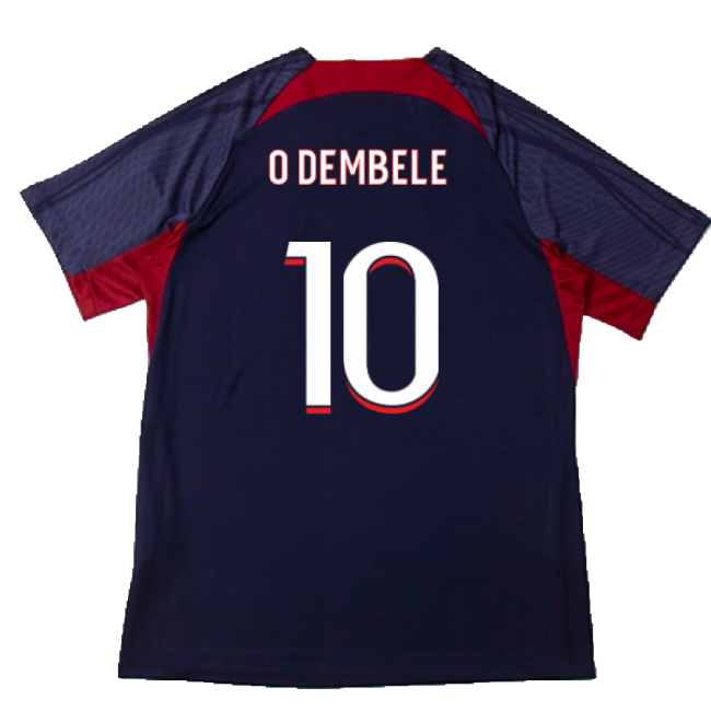 Genuine 2023-2024 Psg Dri-Fit Strike Training Shirt (Navy) (O Dembele