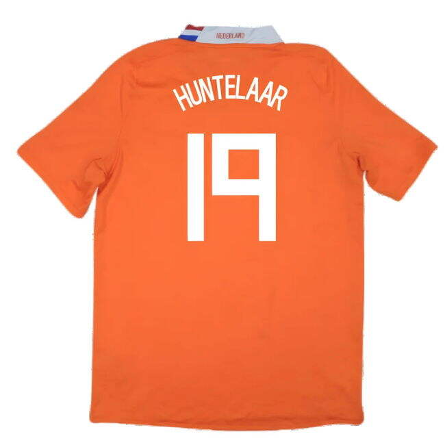 Wholesale Holland 2008-10 Home Shirt ((Excellent) XL) (Huntelaar 19) Slim Fitting